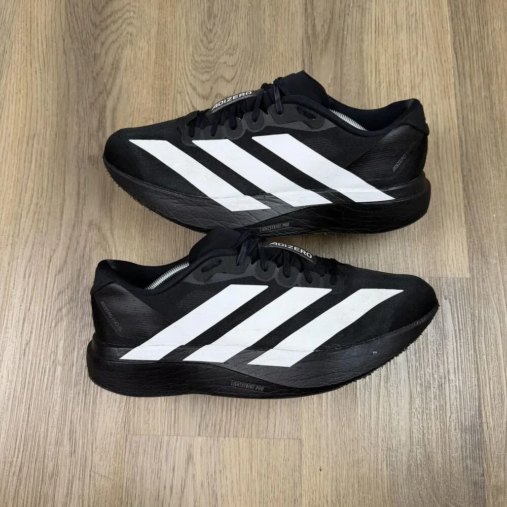 Adidas Adizero Evo SL Mens Size 13 Black Lightweight Running Sneakers Low Top